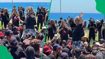 Woman dancing to igwijo at Women for Change National Shutdown in TikTok Video moves Mzansi