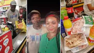Hungry man asks lady for maize meal, she blesses him with groceries