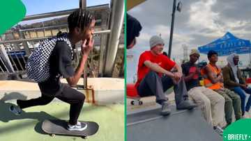 A group of Soweto boys transformed the street into their playground as they skated behind a rubbish truck