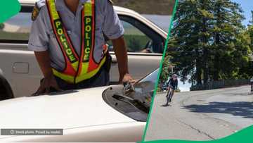 SAPS officer gives cyclist breathalyser test in TikTok video