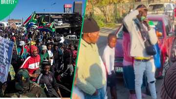 Protester's remarks about SA women with foreign partners leave Mzansi divided