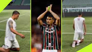 Thiago Silva Spotted Crawled Length of Pitch on Knees After Fluminense Match