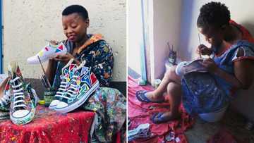 Single mom used R500 to start sneaker painting biz to support fam & autistic son