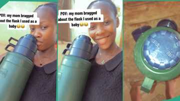 Lady discovers old water flask her mother used to nurse her when she was a baby
