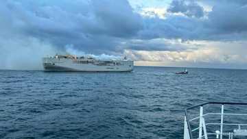 Deadly fire burning on car transport ship off Netherlands