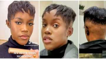 Lady shows off her botched pixie haircut in new video, internet users amused