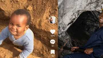 TikTok video of baby in dirt makes Mzansi believe he is miner in the making: "Zama Zama vibes"