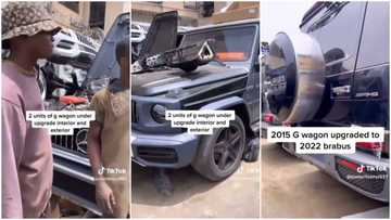 Nigerian man upgrades Benz G-Wagon 2015 to 2022 Brabus model, changes bumper, redecorates interior