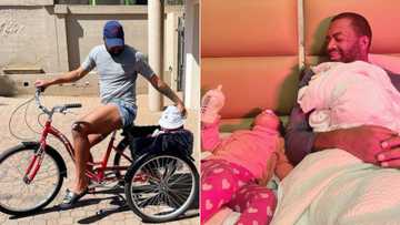 Kaizer Chiefs' Itumeleng Khune posts sweet snap with daughter in tow, Mzansi gushes