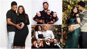 "They look tall and big now": Black couple flaunts their cute triplets in beautiful photos