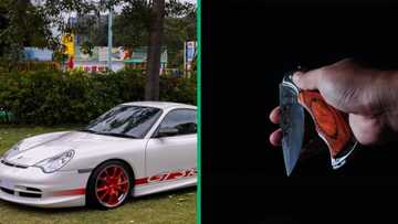 Car guard stabs Porsche car’s tyres after owner refuses to pay him in viral video