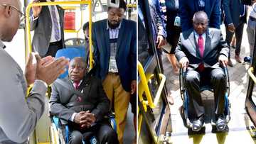 Video of Ramaphosa testing public transport technology for wheelchair users angers South Africans