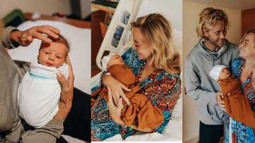 Mom shares video of her adorable son born with beautiful hair, hilarious clip goes viral