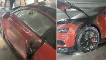 Video surfaces of $2.8M Bugatti Chiron up in flames, supposedly purposely set ablaze