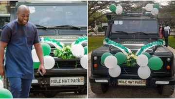 Kind CEO donates expensive car, PPE, other items to Mole National Park; beautiful photos emerge