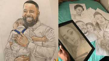 Artist's portrait of Cassper Nyovest and his baby captivates Mzansi: “Pure Talent”