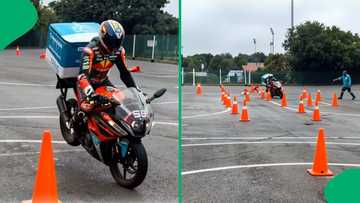 "RAF is going to be bankrupt": Video of delivery biker's driving test has SA in stitches
