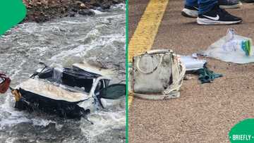 Police divers retrieve constables' VW Polo from Hennops River, Mzansi questions condition of vehicle