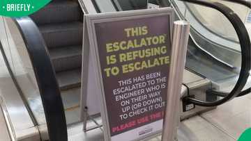 “At least the sign is funny”: SA dusted by broken escalator sign at Greenstone mall