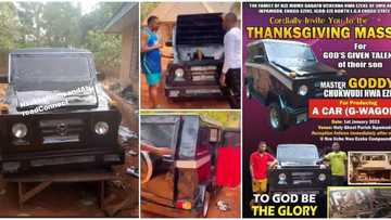 19-year-old boy builds G-Wagon in 3 years for mass event in his village, netizens impressed with his skills