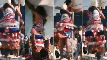 “Peter Parker”: Woman filmed doing bizarre pole dance has SA confused