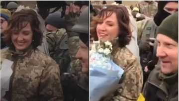 Love vs war: Ukrainian couple serving in the army get married at the frontline