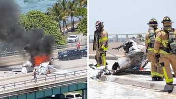 A crash landing between a plane and an SUV caused 1 death and 5 injuries in Miami