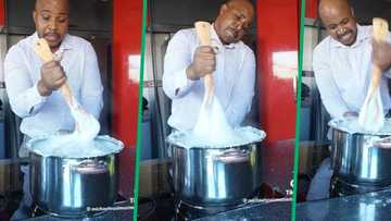 Limpopo man gives tutorial on cooking proper pap with 2 hands, video impresses SA