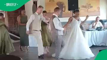 Groom's offbeat dance moves at SA wedding in TikTok video cracks up Mzansi