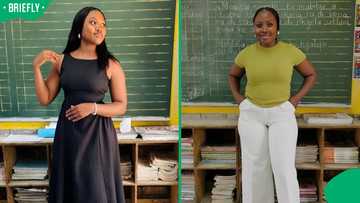 "The inner child in me": Teacher unleashes her daring skipping skills in front of excited learners