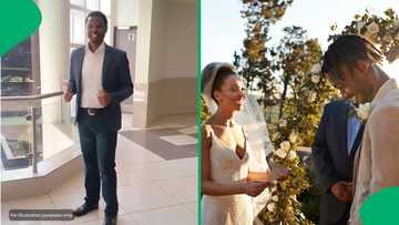 "So they actually rehearsed this?": Couple's dramatic wedding kiss sparks online chatter