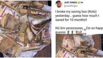 Which work do you do? Reactions as man shows off R95k cash after saving in piggy bank for 10 months