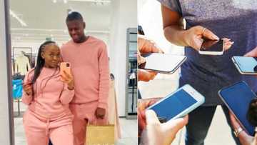 Mzansi defends couple in pink matching outfits, trolls slammed for clowning relationship