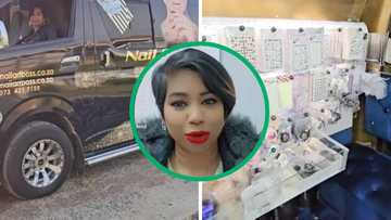 Nail technician launches her own business on the road, Mzansi impressed by her idea