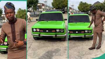 Man brings out old Lada car that is still functional, it looks new after refurbishing