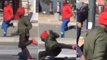 “Someone’s Boyfriend”: Mzansi reacts to video of man who slips up, arrested by cops