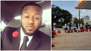 Lady weeps uncontrollably as man she shouted at for no reason surprisingly pays for her petrol