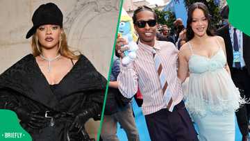 Rihanna and A$AP Rocky's sons RZA and Riot wear cute Dior custom outfits at 'Smurfs' premiere