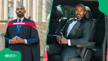 Dr Musa Mthombeni's throwback photo with his mum sparks reactions: "Bayafana yazi"