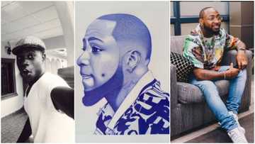 Young man draws Davido with pen, leaves the internet in awe
