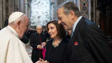 US Speaker of the House Nancy Pelosi received Communion at St. Peter's Basilica Wednesday, after being barred from the sacrament in her home city of San Francisco.
