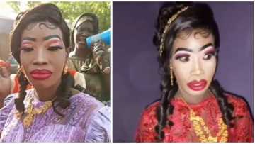 Makeup gone wrong: Mixed reactions as bride sports bold look for her wedding