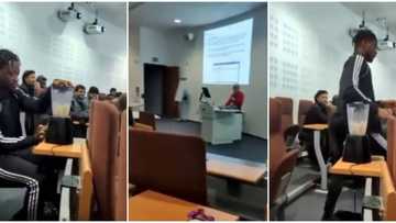 "Deal with the student": Kid causes a stir disrupting lecture with a blender