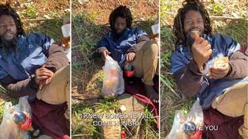 BI Phakathi blesses homeless man with R1 200 after he offered his only bread without hesitation in video