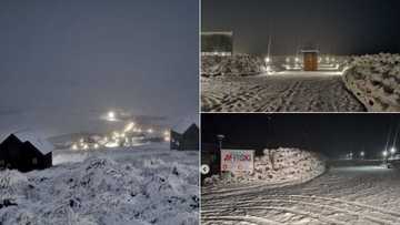 Winter Wonderland: Afriski mountain range covered in snow