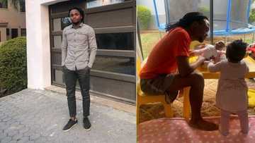 “Ubaba”: Siphiwe Tshabalala shares sweet snaps, spends time with his kids