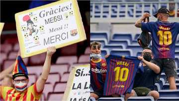 Barcelona fans pay emotional tribute to club legend Lionel Messi during win over Real Sociedad