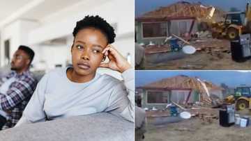 Video: Angry wife allegedly demolishes house after failed marriage, Mzansi reacts