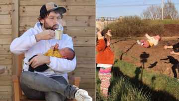 Dad photoshops 'fail' pics when wife asks if he and baby are fine, Funny posts go viral