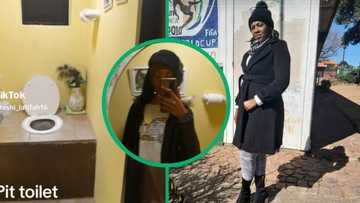 Mzansi reacts to "glamorous" pit toilet in viral TikTok video: "I really thought it's inside the house"